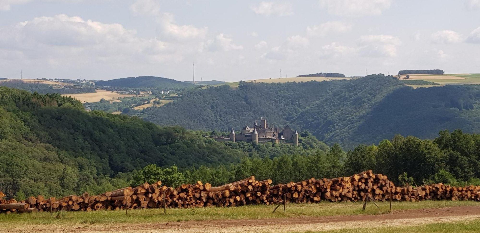 Le château de Bourscheid sur son éperon
