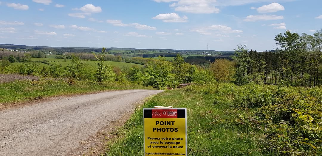 Chemin gravel et panneau Point Photos